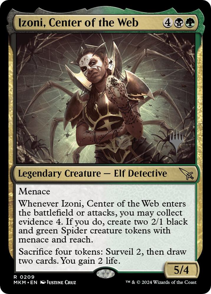 Izoni, Center of the Web 209 Promo Pack: Murders at Karlov Manor MTG R NM