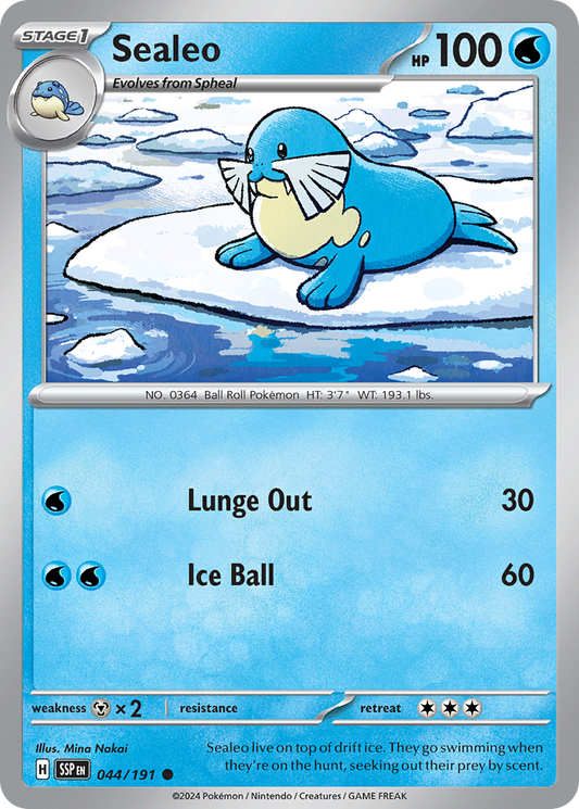 Sealeo 044/191 Surging Sparks Pokemon C NM