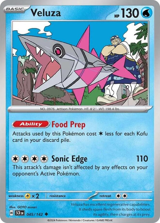 Veluza 45/142 Stellar Crown Pokemon UC NM