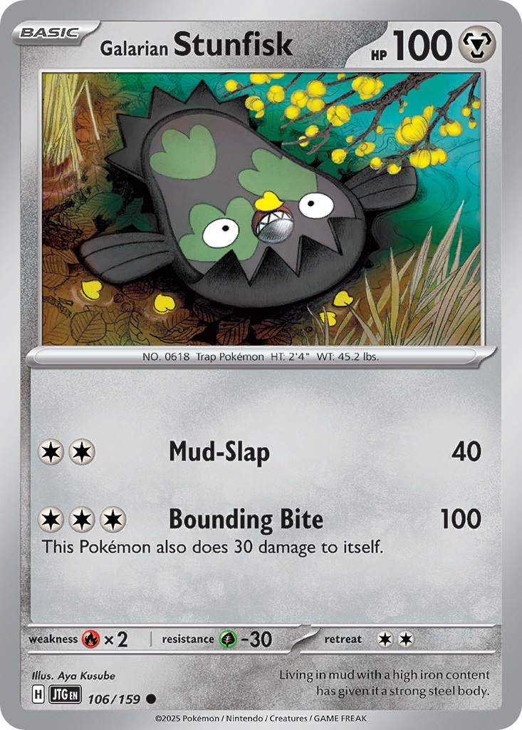 Galarian Stunfisk 106/159 Journey Together Pokemon C NM