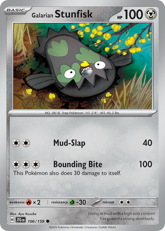 Galarian Stunfisk 106/159 Journey Together Pokemon C NM