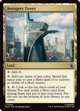 Avengers Tower 260 Marvel Super Heroes MTG UC Foil NM