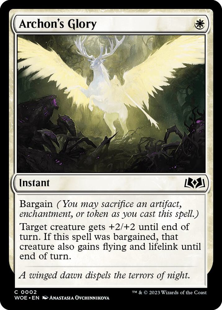 Archon's Glory 2 Wilds of Eldraine MTG C NM