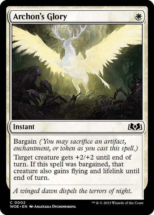 Archon's Glory 2 Wilds of Eldraine MTG C NM