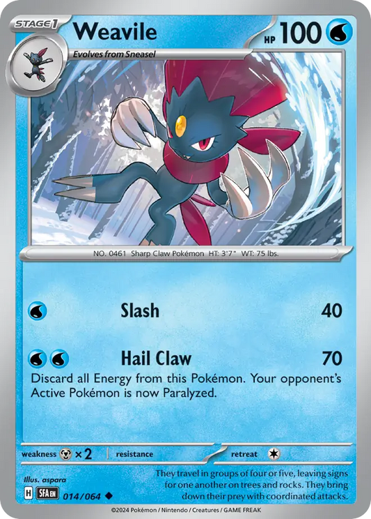 Weavile 014/064 Shrouded Fable Pokemon UC NM
