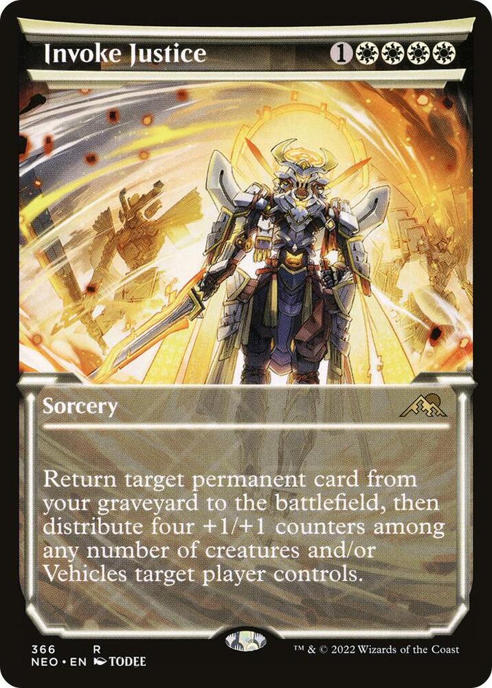 Invoke Justice (Showcase) 366 Kamigawa: Neon Dynasty MTG R NM