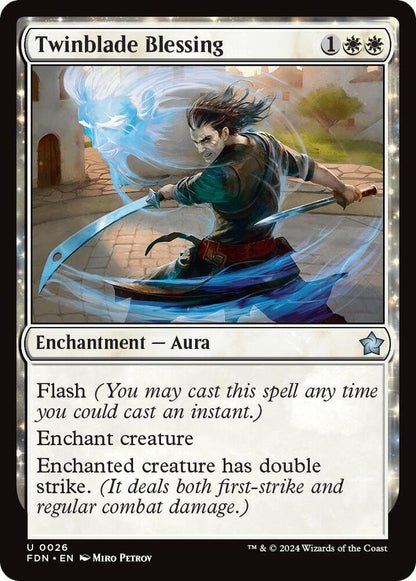 Twinblade Blessing 26 Foundations MTG UC NM