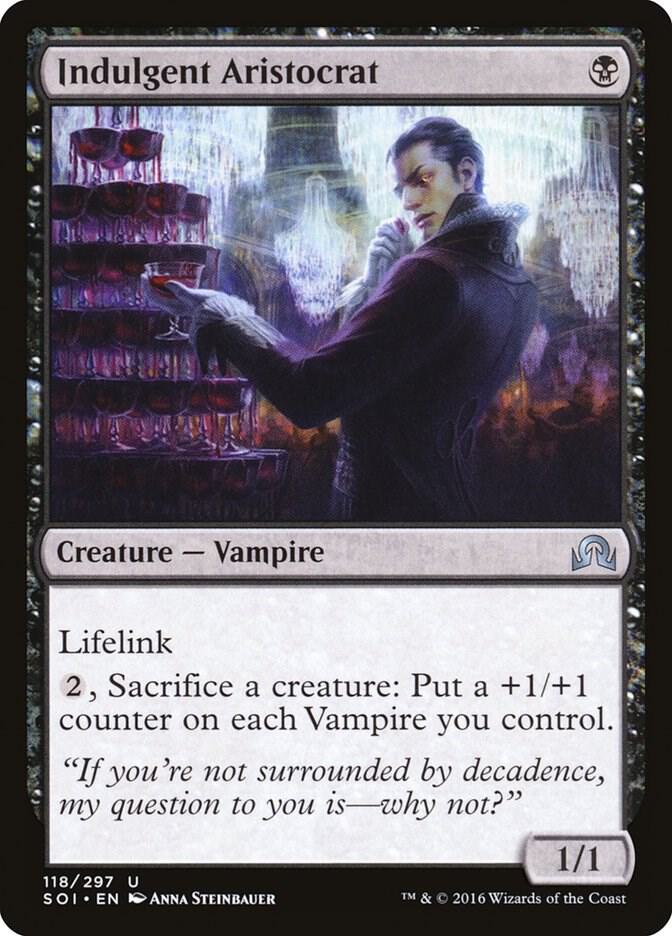 Indulgent Aristocrat 118 Shadows over Innistrad MTG UC LP
