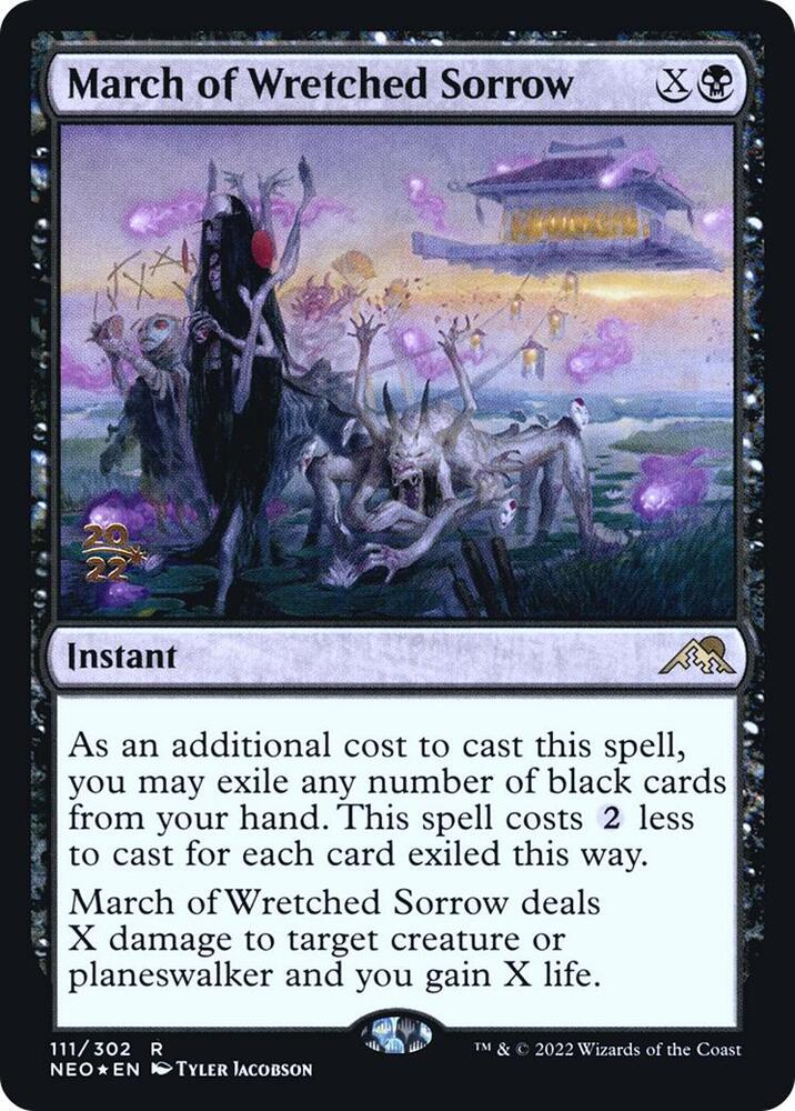 March of Wretched Sorrow 111 Prerelease Cards MTG R Foil NM