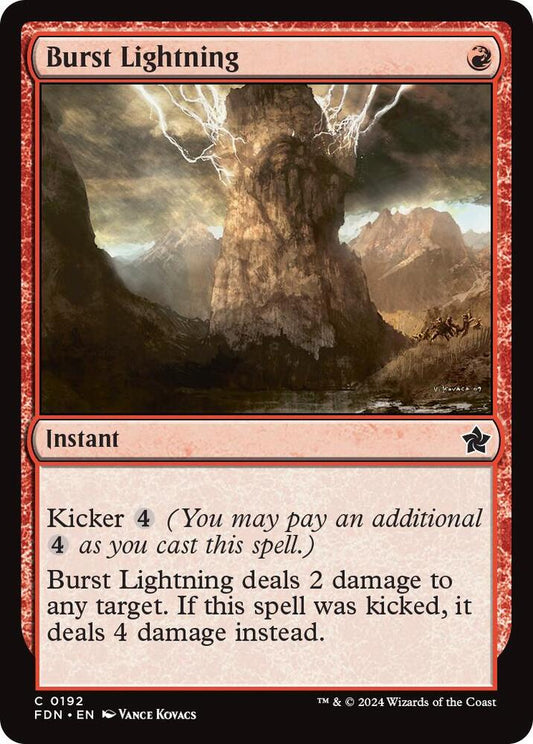 Burst Lightning 192 Foundations MTG C NM