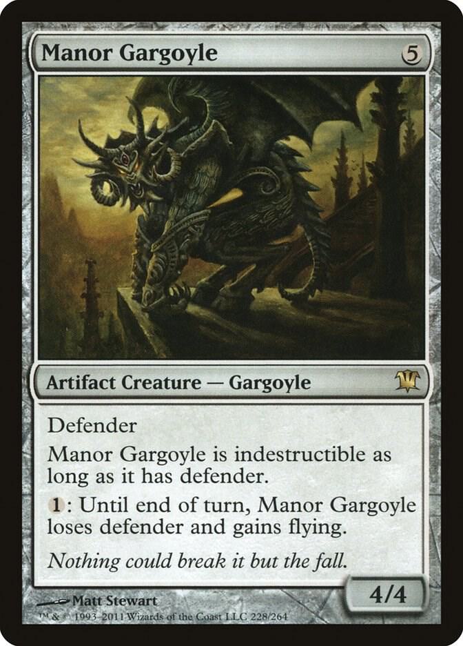 Manor Gargoyle 228 Innistrad MTG R Foil LP