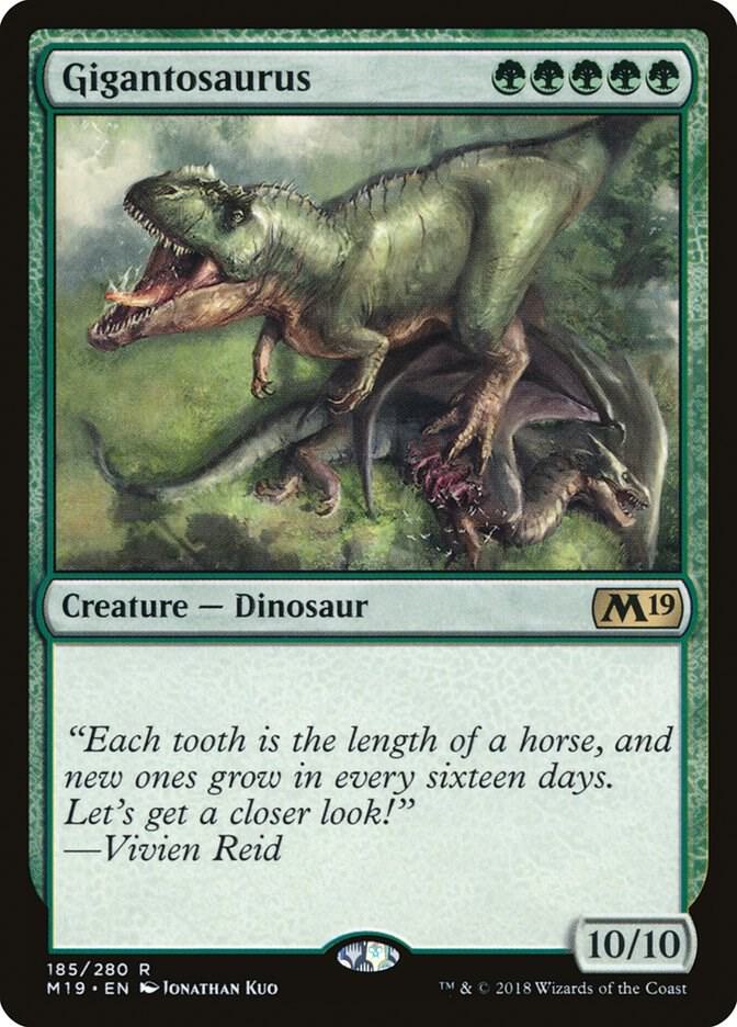 Gigantosaurus 185 Core Set 2019 MTG R Foil NM