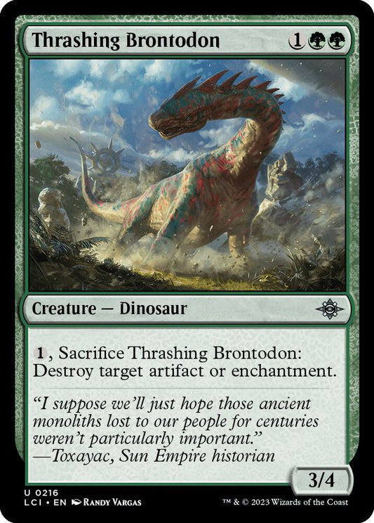 Thrashing Brontodon 216 The Lost Caverns of Ixalan MTG UC NM