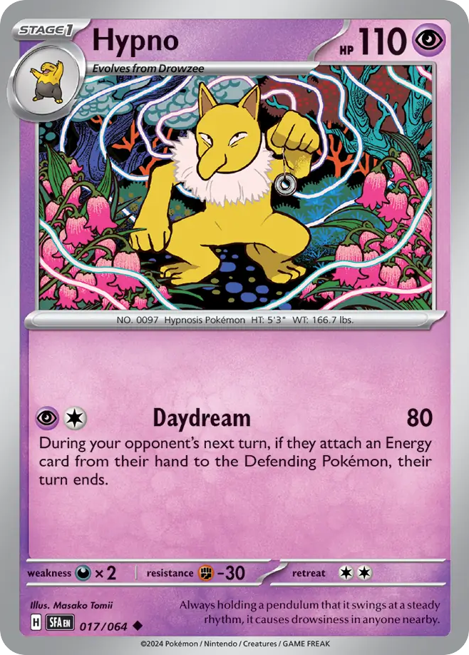 Hypno 017/064 Shrouded Fable Pokemon UC NM