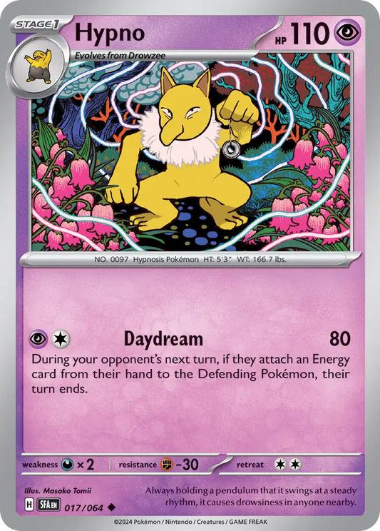 Hypno 017/064 Shrouded Fable Pokemon UC NM
