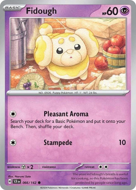 Fidough 66/142 Stellar Crown Pokemon C NM