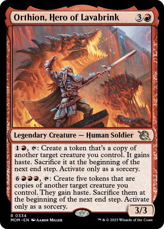 Orthion, Hero of Lavabrink 334 March of the Machine MTG R NM