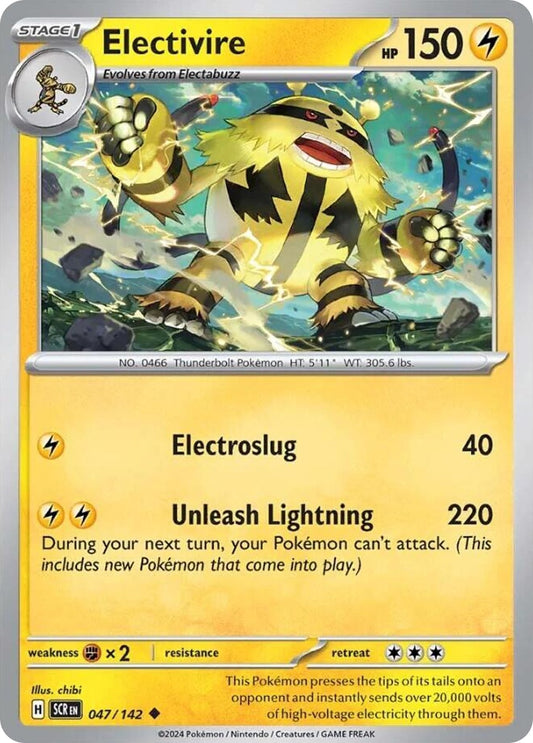 Electivire 47/142 Stellar Crown Pokemon UC NM