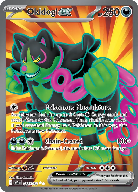 Okidogi ex 082/064 Shrouded Fable Pokemon Ultra Rare Holo NM