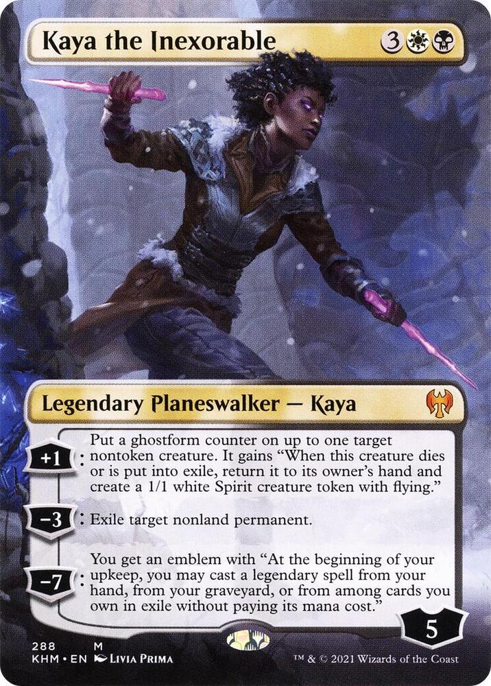 Kaya the Inexorable (Borderless) 288 Kaldheim MTG Mythic NM