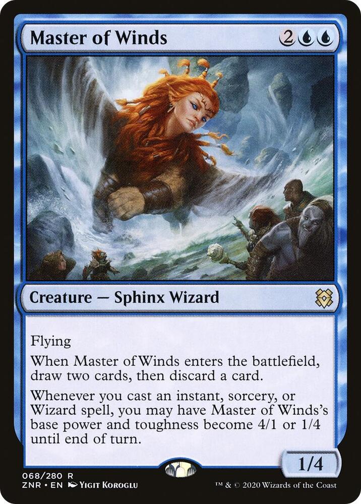 Master of Winds 68 Zendikar Rising MTG R NM