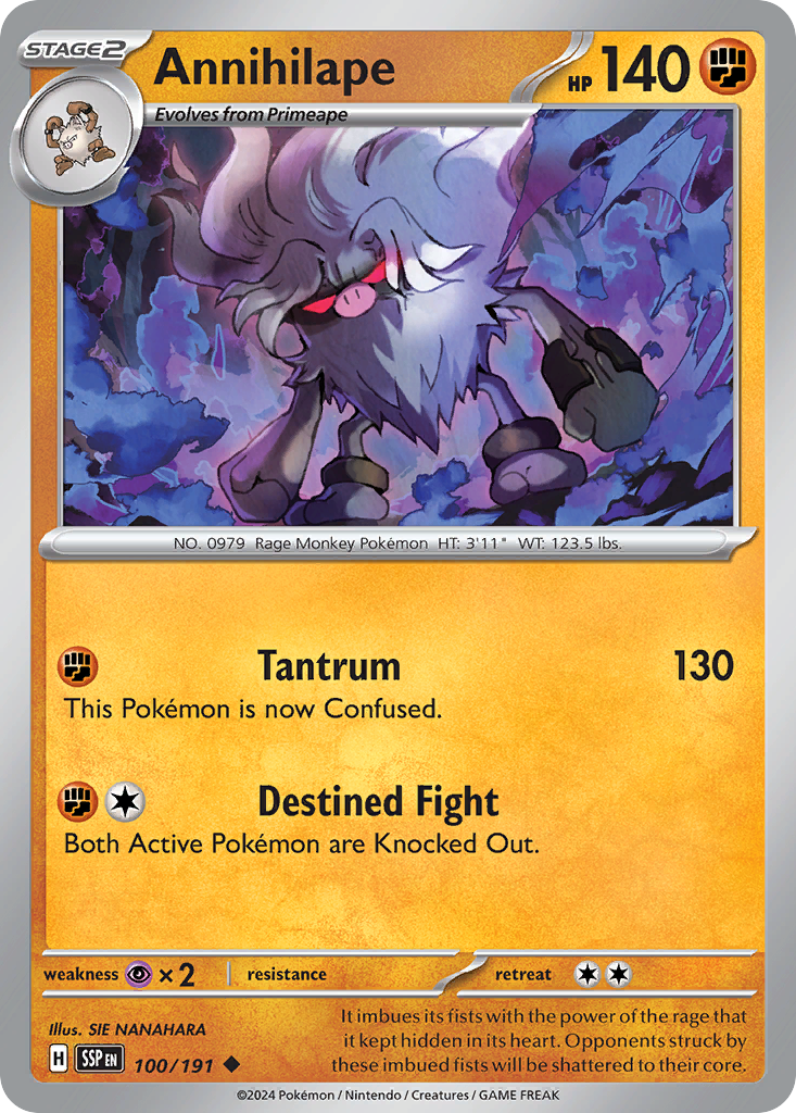 Annihilape 100/191 Surging Sparks Pokemon UC NM