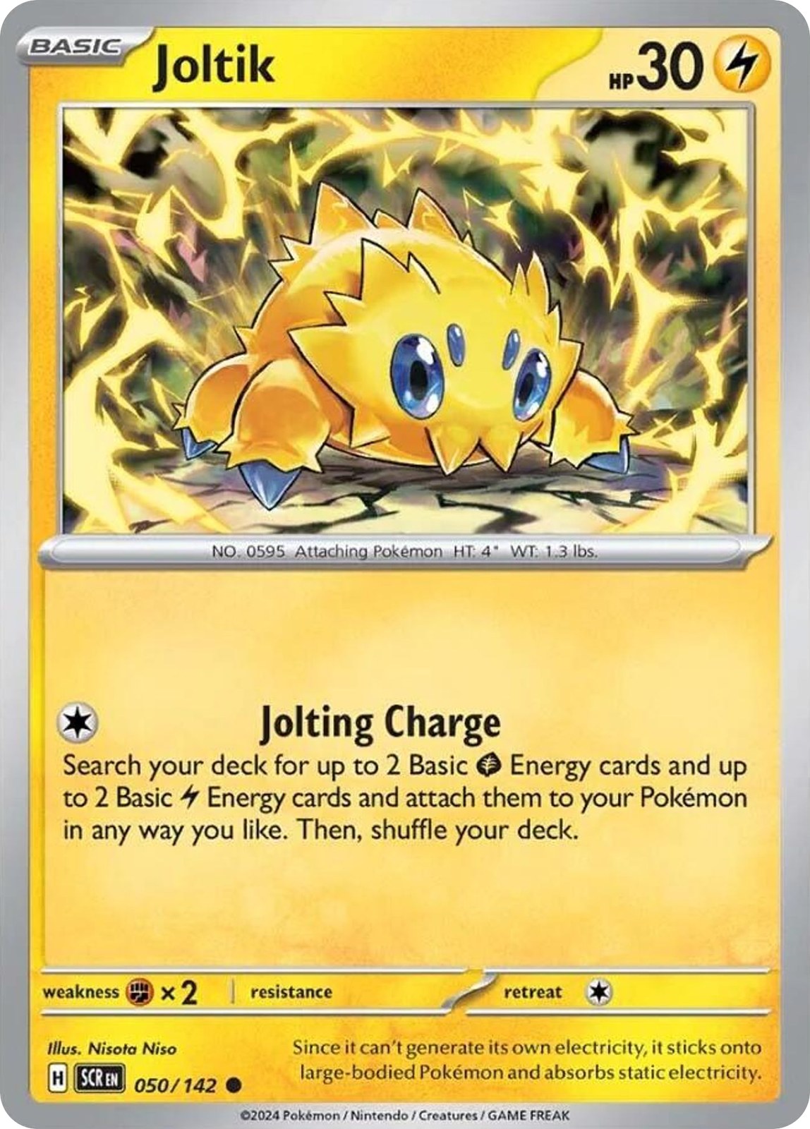 Joltik 50/142 Stellar Crown Pokemon C NM