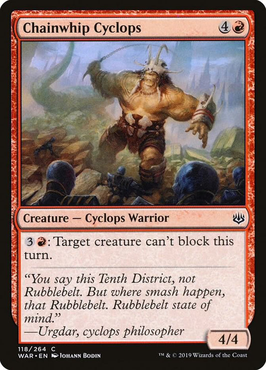 Chainwhip Cyclops 118 War of the Spark MTG C NM