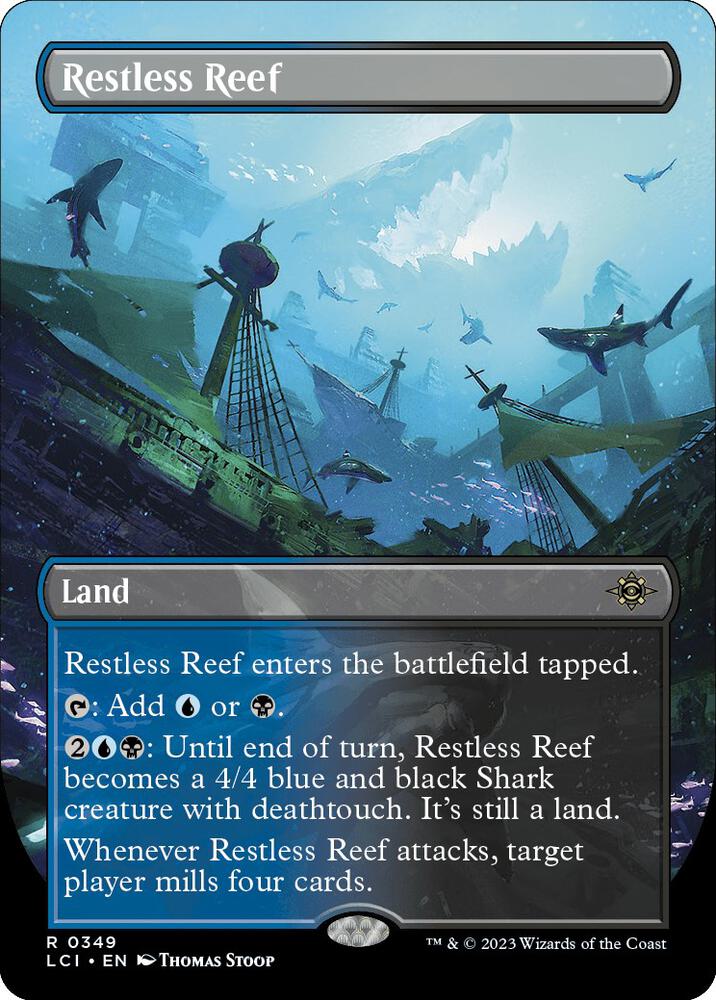 Restless Reef (Borderless) 349 The Lost Caverns of Ixalan MTG R NM
