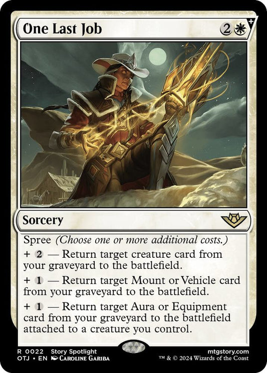 One Last Job 22 Outlaws of Thunder Junction MTG R NM