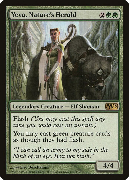 Yeva, Nature's Herald 197 Magic 2013 (M13) MTG R LP