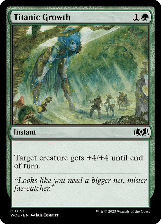 Titanic Growth 191 Wilds of Eldraine MTG C NM