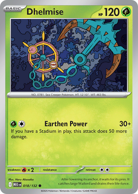 Dhelmise 018/132 Mega Evolution Pokemon C NM