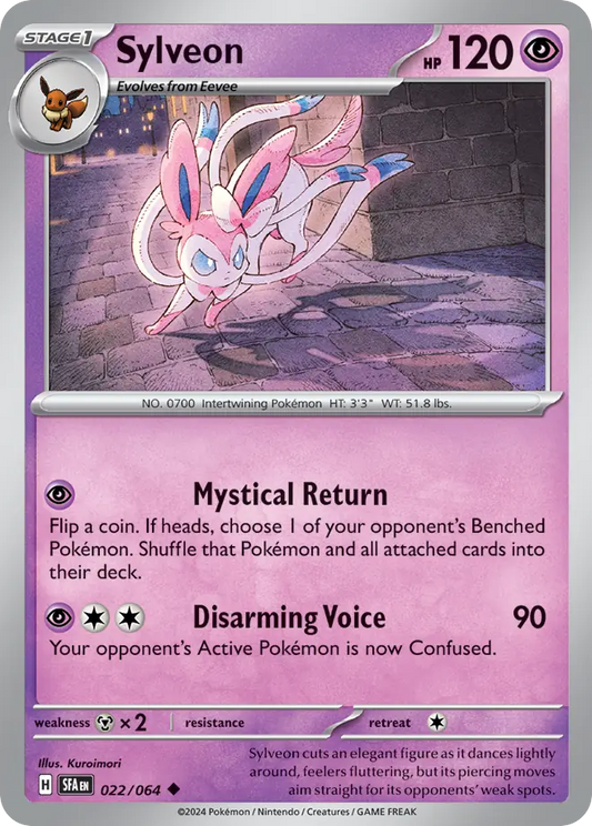 Sylveon 022/064 Shrouded Fable Pokemon UC NM