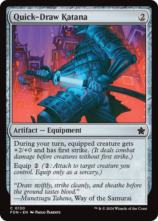 Quick-Draw Katana 130 Foundations MTG C NM