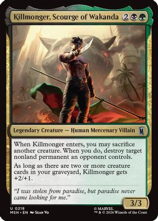 Killmonger, Scourge of Wakanda 218 Marvel Super Heroes MTG UC NM