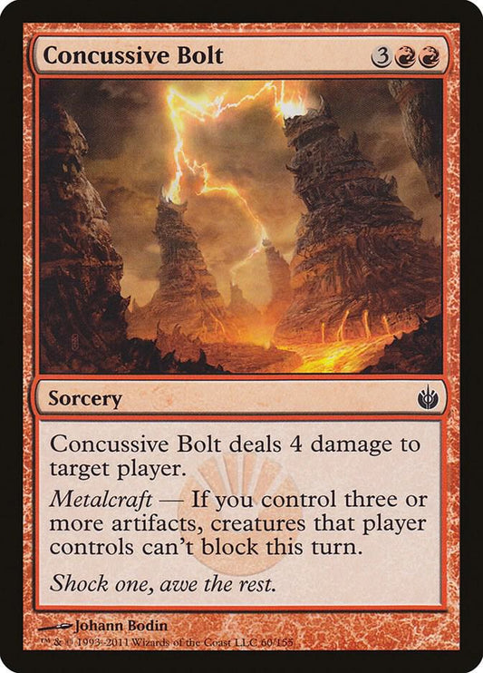 Concussive Bolt 60 Mirrodin Besieged MTG C NM