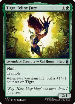 Tigra, Feline Fury 191 Marvel Super Heroes MTG UC NM