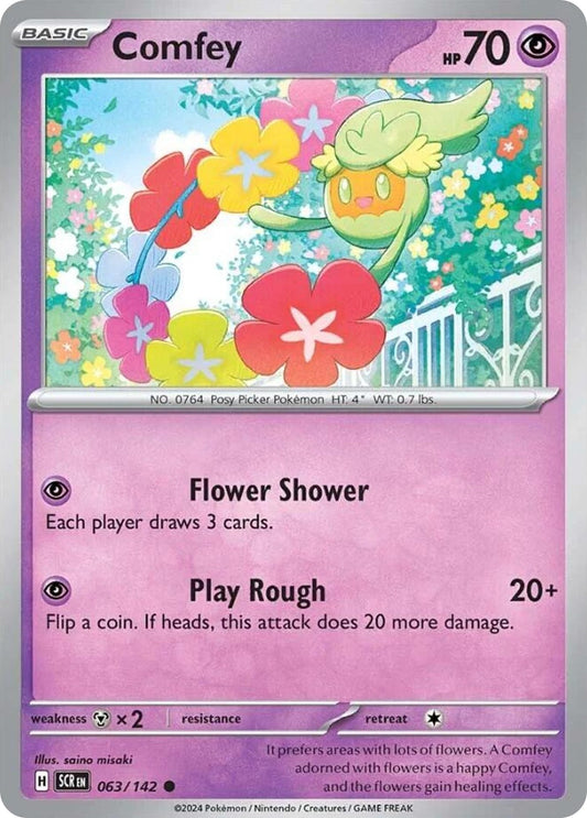 Comfey 63/142 Stellar Crown Pokemon C NM