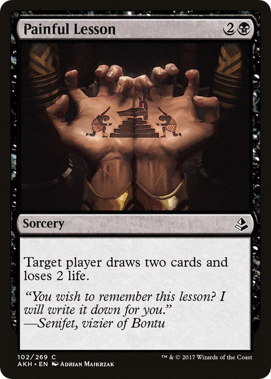 Painful Lesson 102 Amonkhet MTG C LP