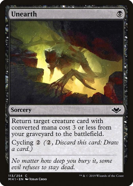 Unearth 113 Modern Horizons MTG C NM