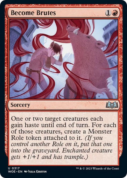 Become Brutes 317 Wilds of Eldraine MTG UC Foil NM