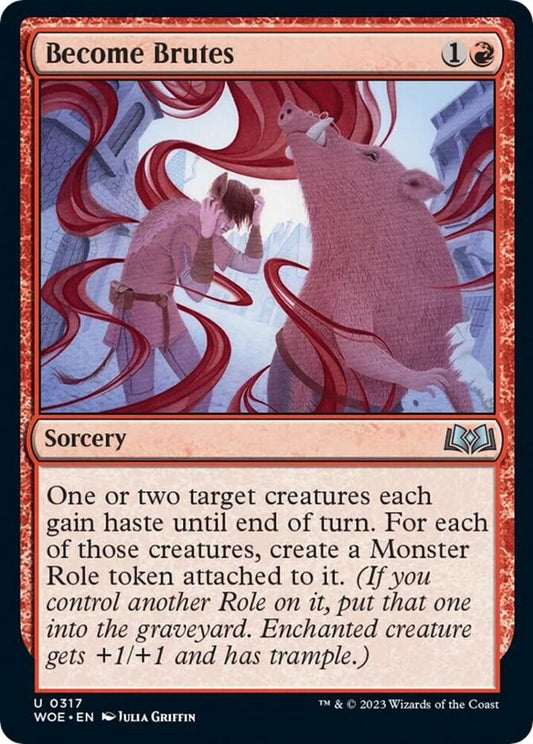 Become Brutes 317 Wilds of Eldraine MTG UC Foil NM
