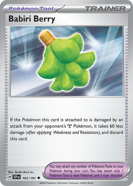 Babiri Berry 163/191 Surging Sparks Pokemon UC NM