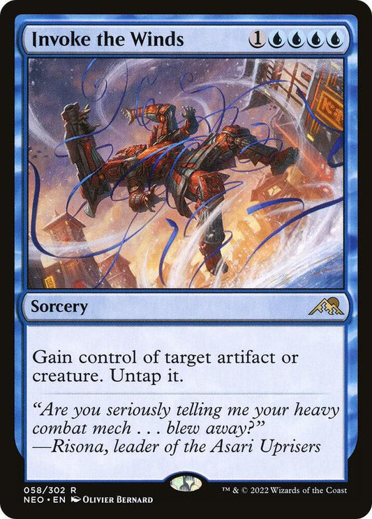 Invoke the Winds 58 Kamigawa: Neon Dynasty MTG R NM