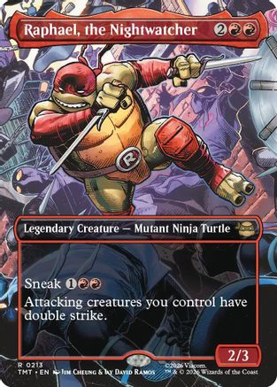 Raphael, the Nightwatcher (Borderless) 0213 Teenage Mutant Ninja Turtles MTG NM