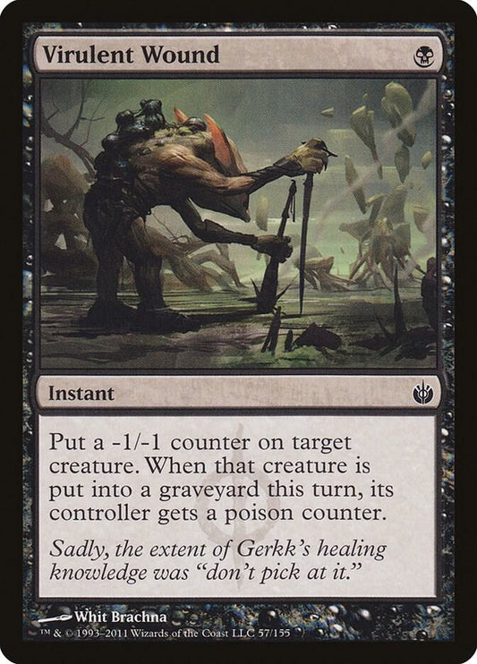 Virulent Wound 57 Mirrodin Besieged MTG C NM