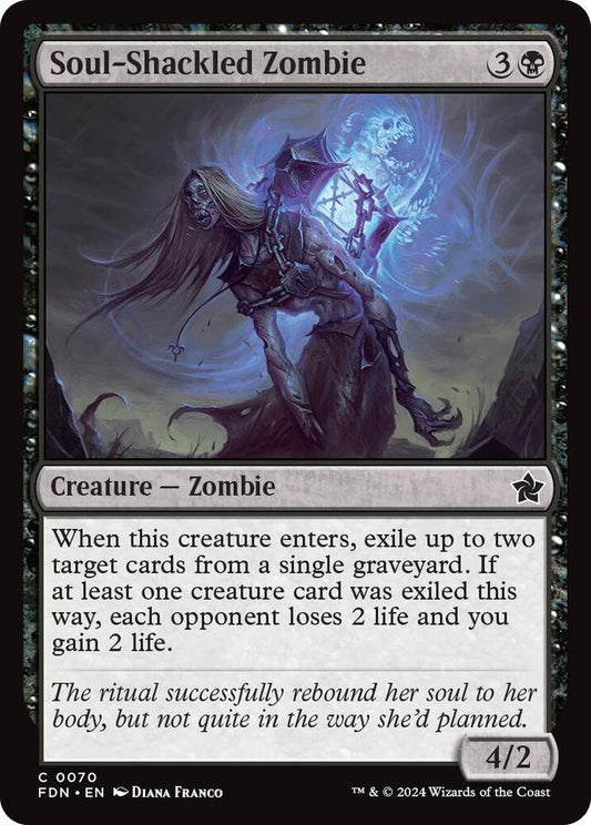 Soul-Shackled Zombie 70 Foundations MTG C NM