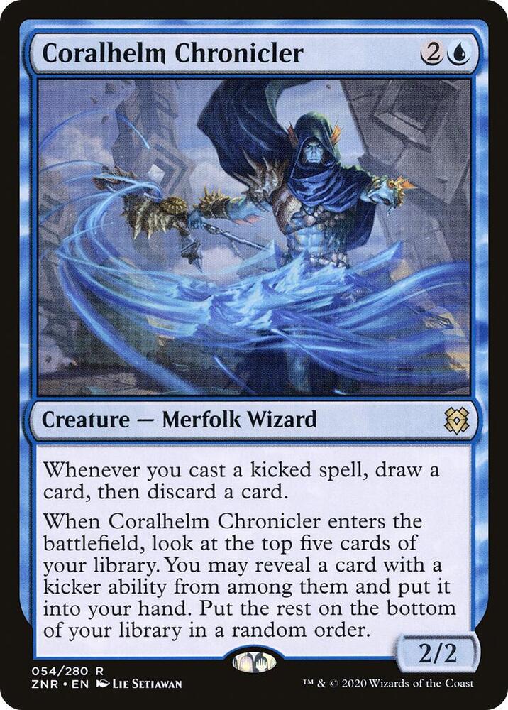 Coralhelm Chronicler 54 Zendikar Rising MTG R NM