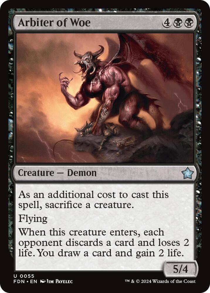 Arbiter of Woe 55 Foundations MTG UC NM